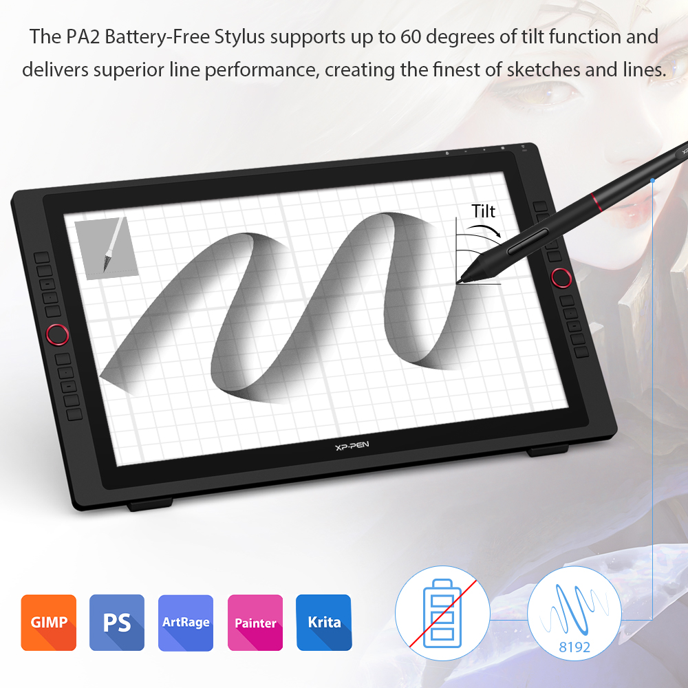 Artist 24 Pro best QHD display drawing tablet for Professionals XPPen