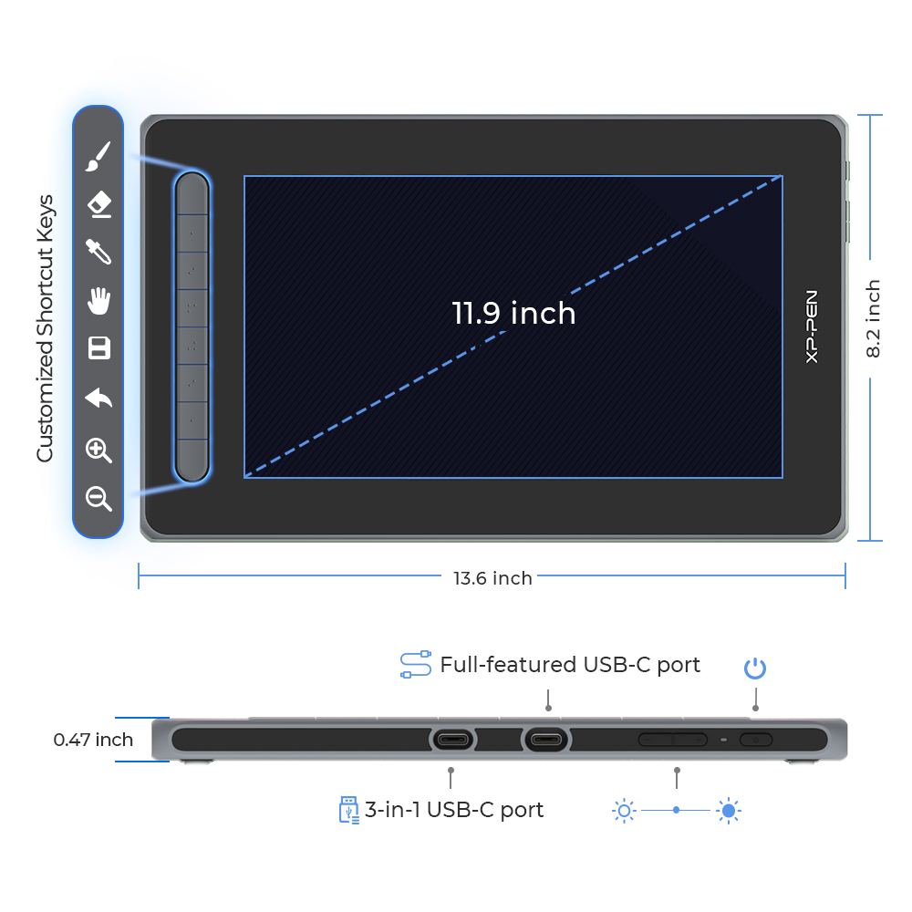 Artist 12 (2nd Gen) pen display drawing tablet | XPPen Canada